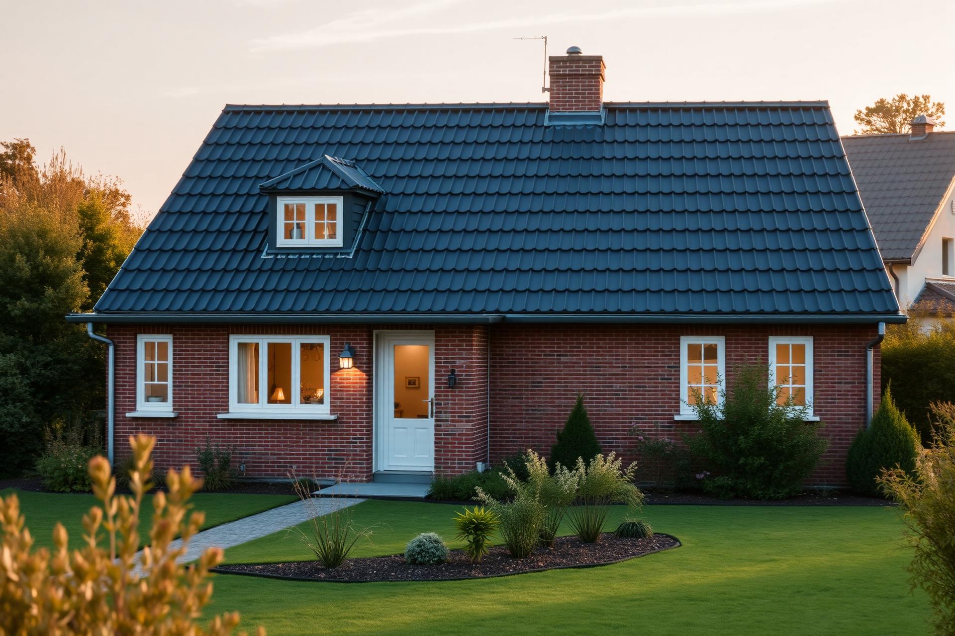 Dansk villa med nyt anthracit tegltag